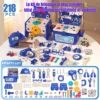 8B070BF9-8EB5-4F8D-8267-E244BE70D53A Kit de Bricolage pour Enfants 233 Pièces, Perceuse Électrique, Casque & Outils