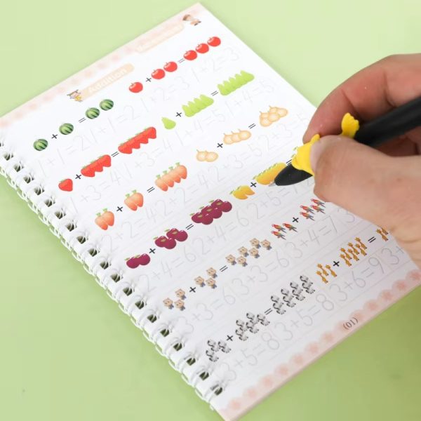 ✍️ Cahier magique réutilisable en français et en arabe – Apprentissage de l’écriture, chiffres & dessins pour enfants