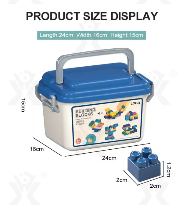 Classique briques de construction – Kit de 150 pièces – Jouet éducatif en plastique ABS – Développe la créativité des enfants