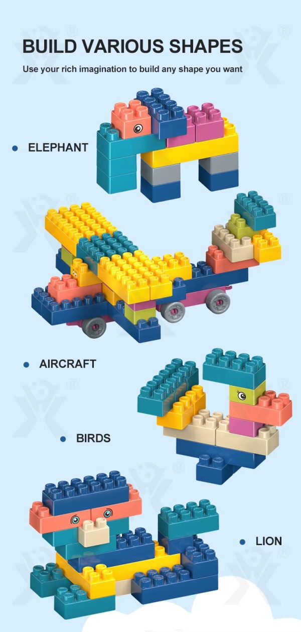 Classique briques de construction – Kit de 150 pièces – Jouet éducatif en plastique ABS – Développe la créativité des enfants