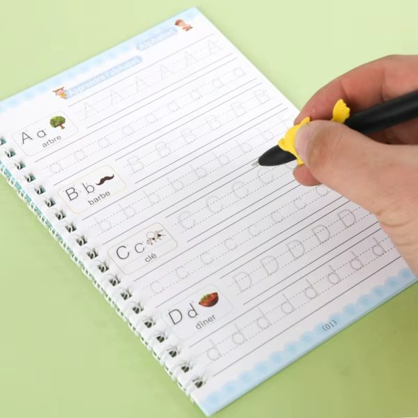 ✍️ Cahier magique réutilisable en français et en arabe – Apprentissage de l’écriture, chiffres & dessins pour enfants