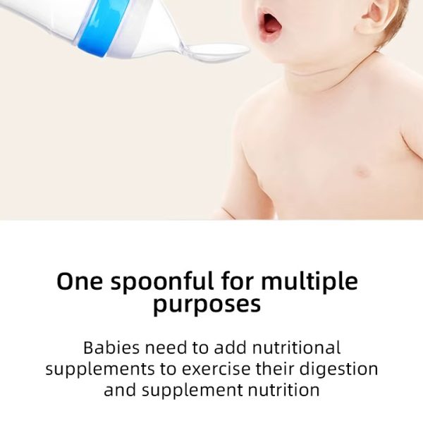 Distributeur de nourriture en silicone – Cuillère et tétine grignoteuse – Repas faciles et sûrs pour bébé