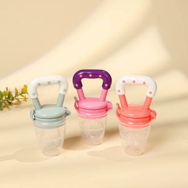Distributeur de nourriture en silicone – Cuillère et tétine grignoteuse – Repas faciles et sûrs pour bébé